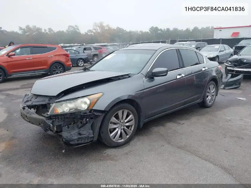 1HGCP3F84CA041836 2012 Honda Accord 3.5 Ex-L