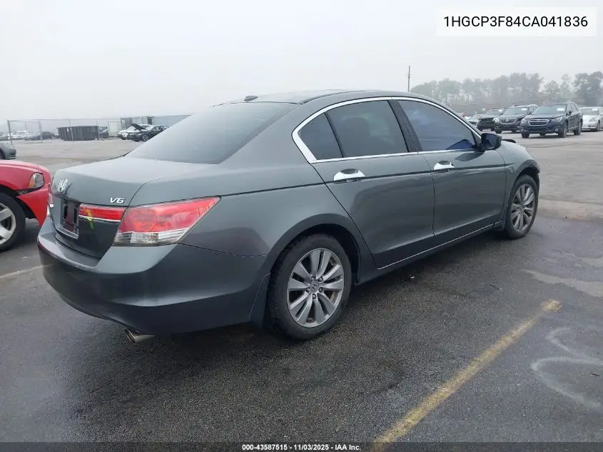 1HGCP3F84CA041836 2012 Honda Accord 3.5 Ex-L