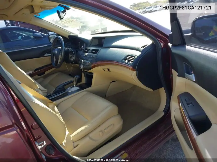 1HGCP2F81CA121721 2012 Honda Accord 2.4 Ex-L