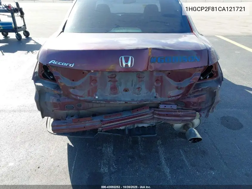 1HGCP2F81CA121721 2012 Honda Accord 2.4 Ex-L