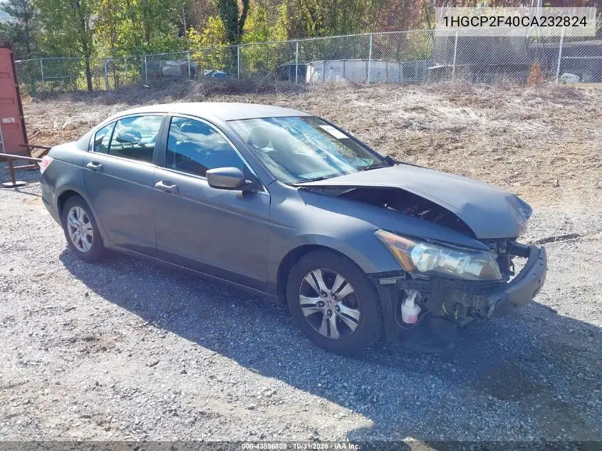 1HGCP2F40CA232824 2012 Honda Accord 2.4 Lx-P