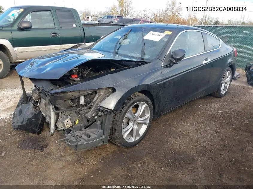 1HGCS2B82CA008834 2012 Honda Accord 3.5 Ex-L