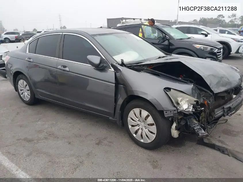 1HGCP2F38CA211288 2012 Honda Accord 2.4 Lx