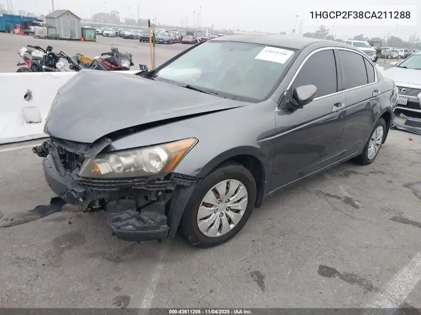 1HGCP2F38CA211288 2012 Honda Accord 2.4 Lx