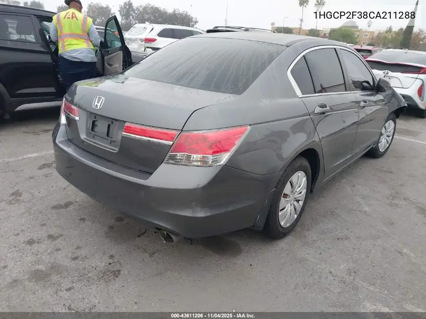1HGCP2F38CA211288 2012 Honda Accord 2.4 Lx