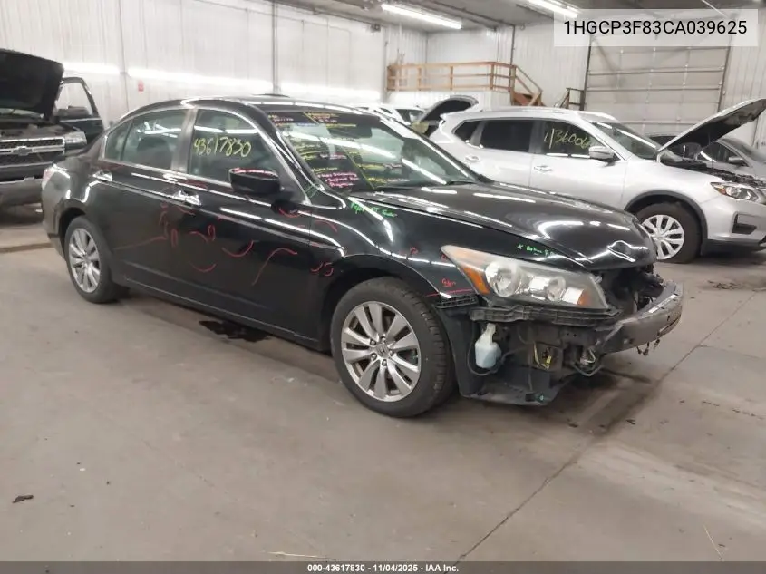 1HGCP3F83CA039625 2012 Honda Accord 3.5 Ex-L