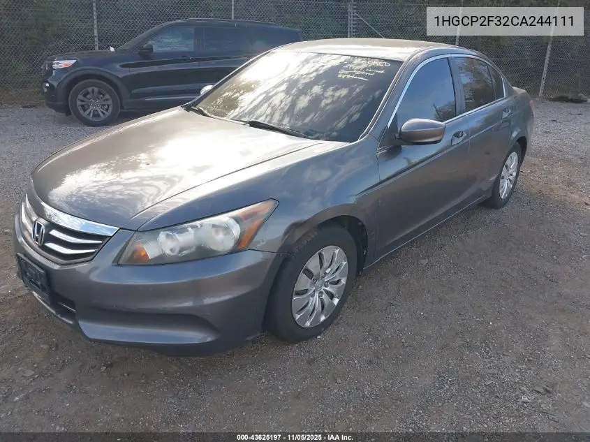 1HGCP2F32CA244111 2012 Honda Accord 2.4 Lx