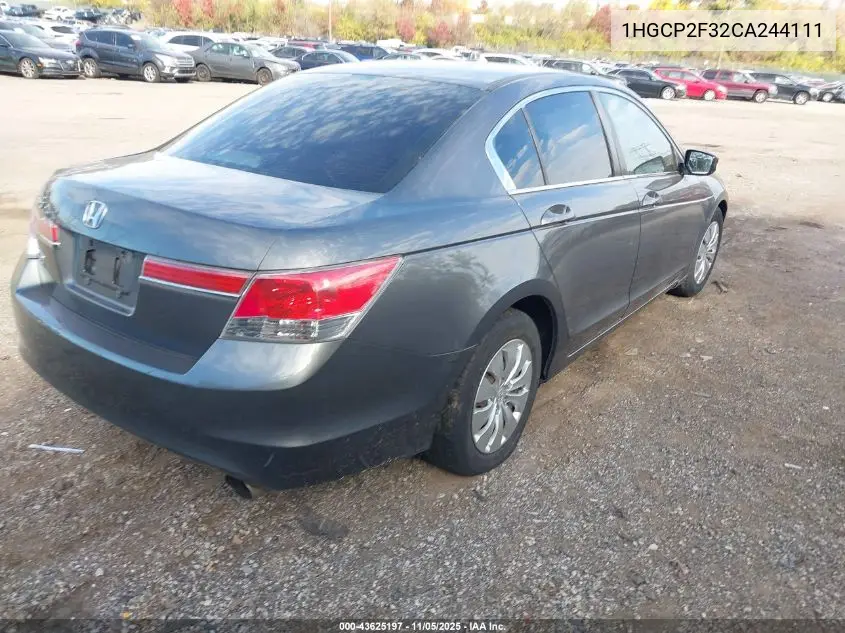 1HGCP2F32CA244111 2012 Honda Accord 2.4 Lx