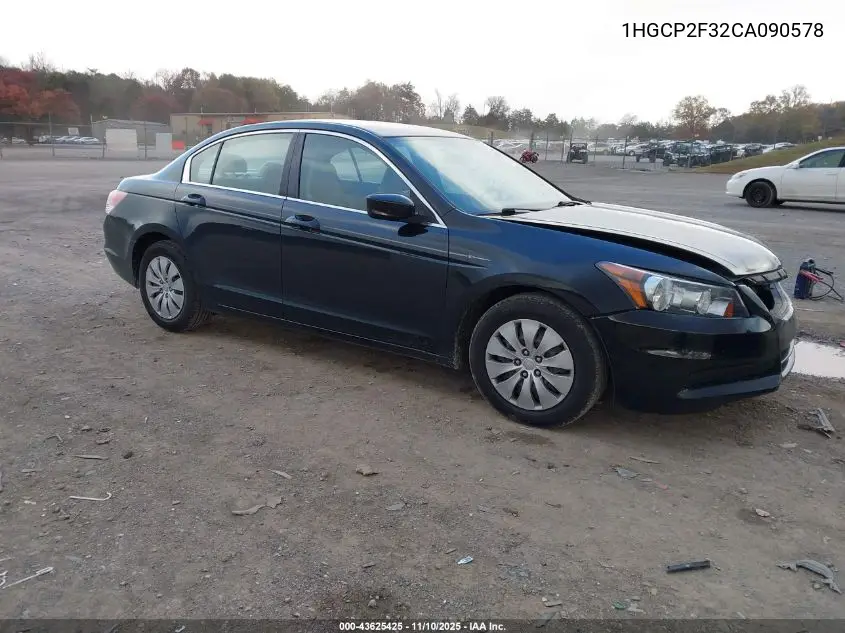 1HGCP2F32CA090578 2012 Honda Accord 2.4 Lx