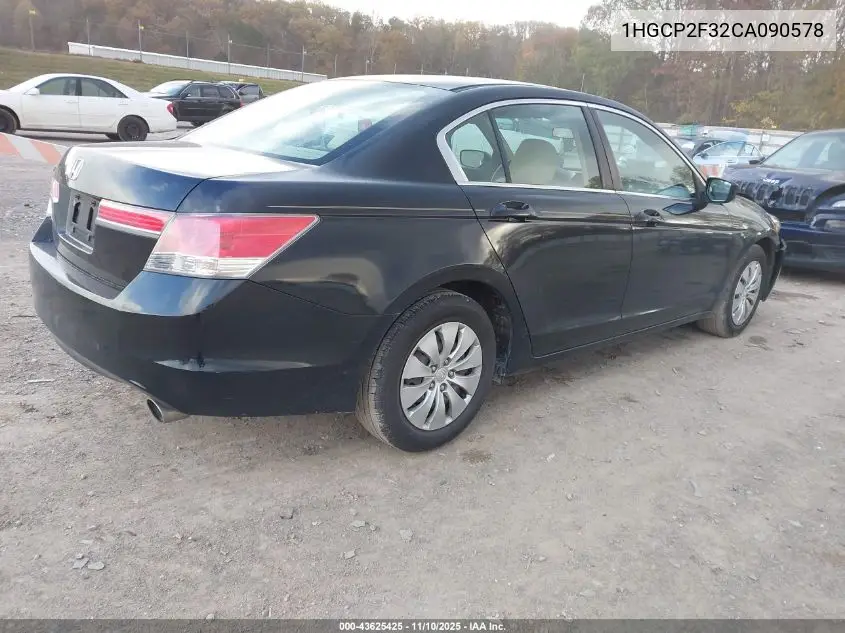 1HGCP2F32CA090578 2012 Honda Accord 2.4 Lx