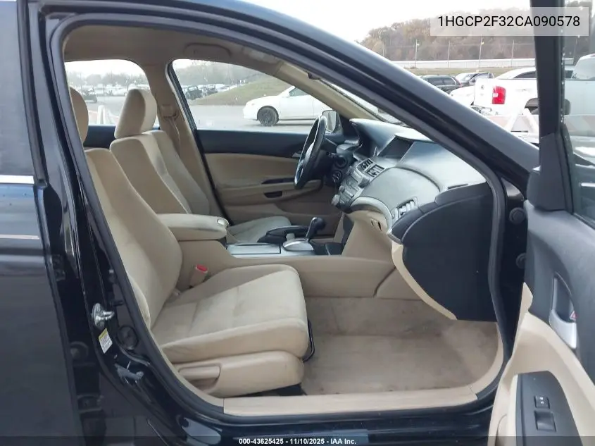 1HGCP2F32CA090578 2012 Honda Accord 2.4 Lx