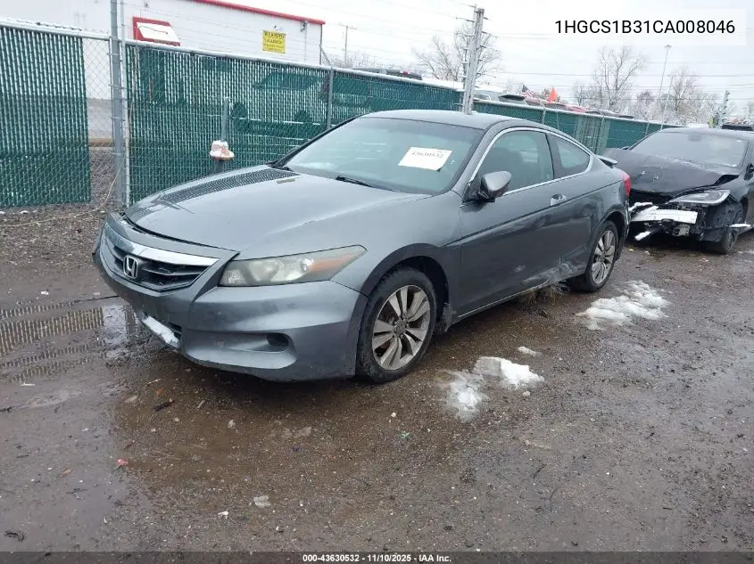 1HGCS1B31CA008046 2012 Honda Accord 2.4 Lx-S