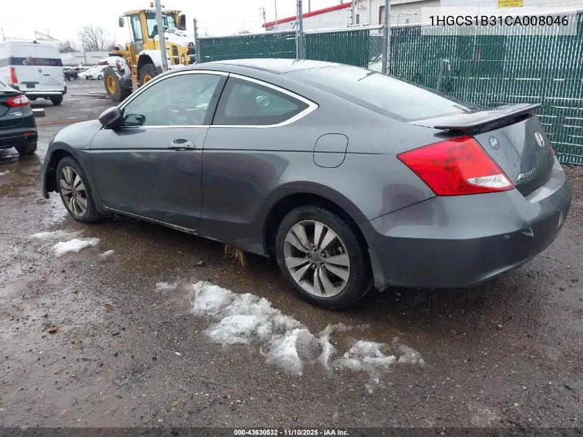 1HGCS1B31CA008046 2012 Honda Accord 2.4 Lx-S