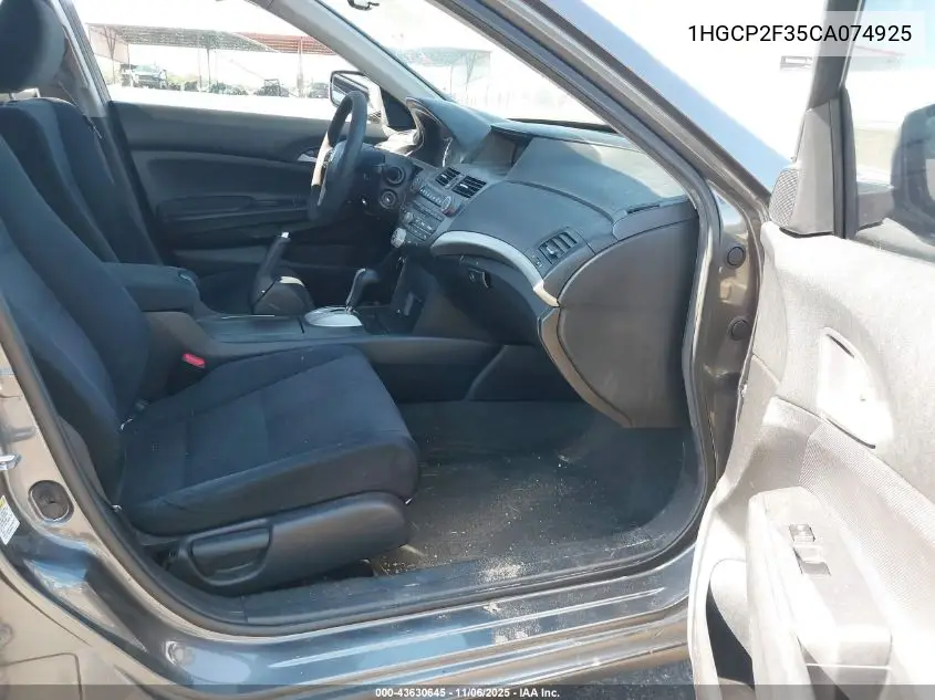 1HGCP2F35CA074925 2012 Honda Accord 2.4 Lx