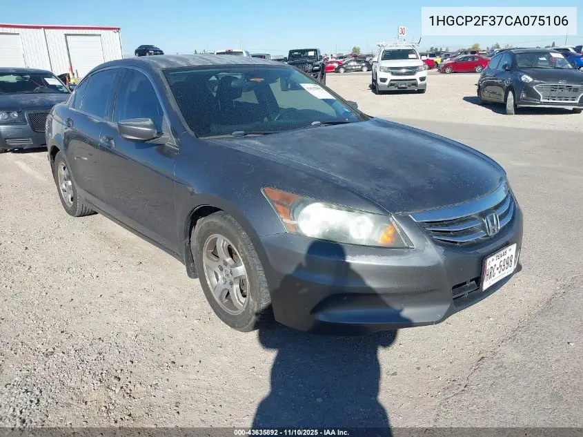 1HGCP2F37CA075106 2012 Honda Accord 2.4 Lx