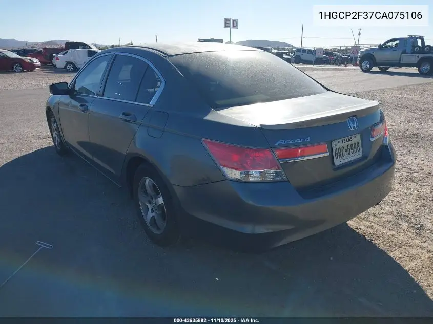 1HGCP2F37CA075106 2012 Honda Accord 2.4 Lx