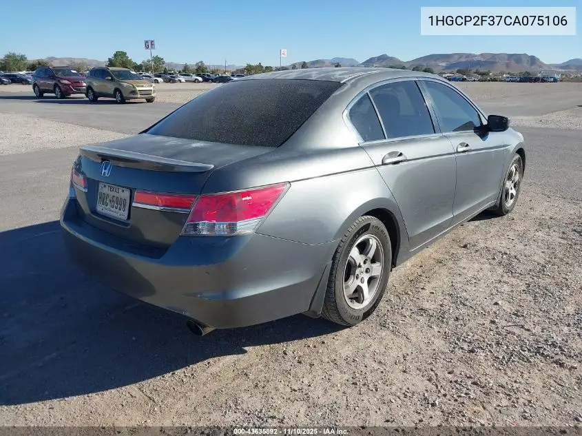 1HGCP2F37CA075106 2012 Honda Accord 2.4 Lx