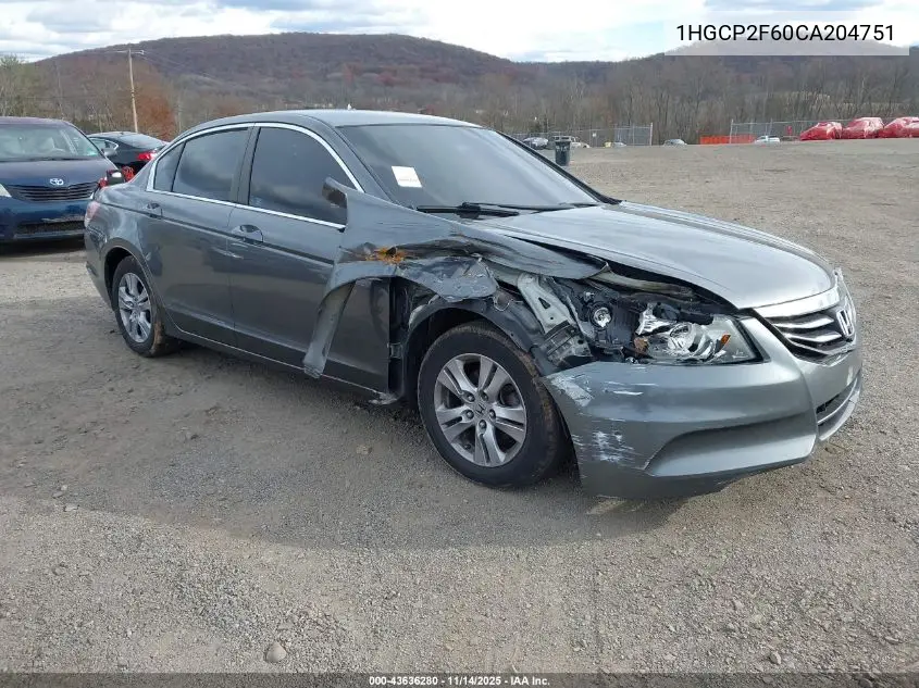 1HGCP2F60CA204751 2012 Honda Accord 2.4 Se