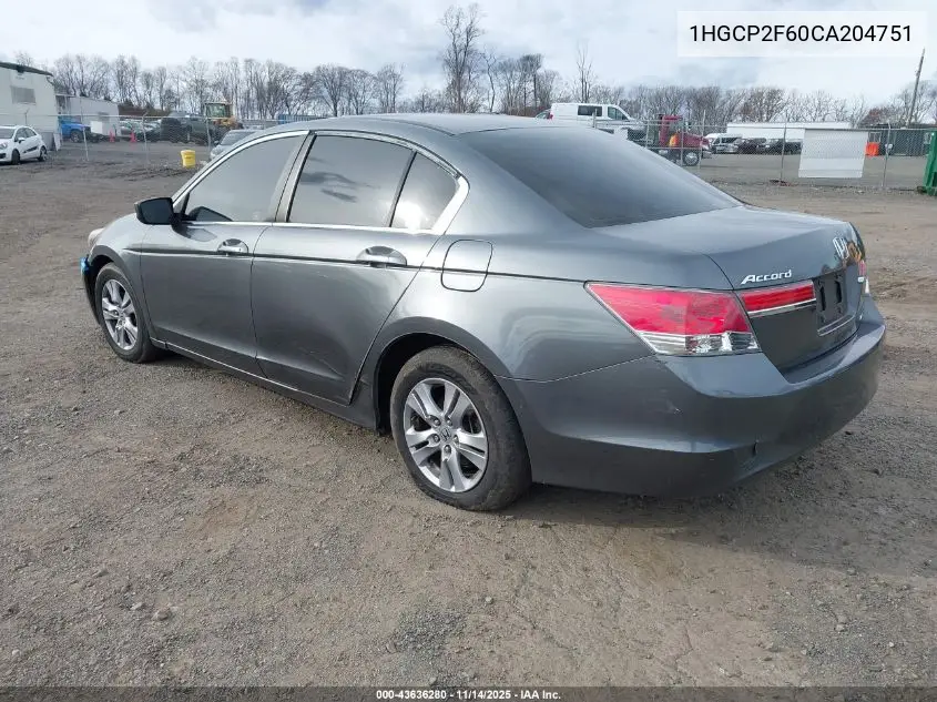 1HGCP2F60CA204751 2012 Honda Accord 2.4 Se