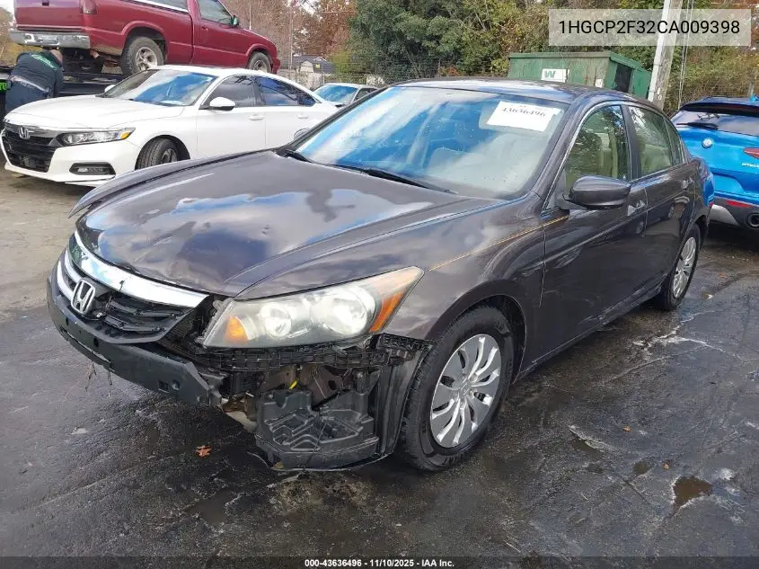 1HGCP2F32CA009398 2012 Honda Accord 2.4 Lx