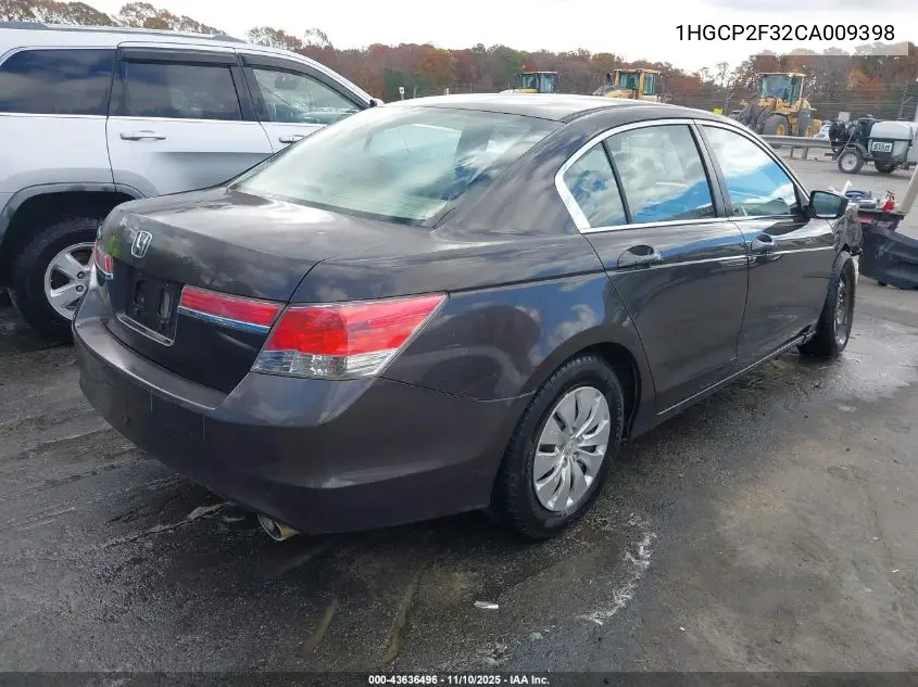 1HGCP2F32CA009398 2012 Honda Accord 2.4 Lx