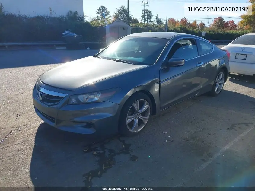 1HGCS2B81CA002197 2012 Honda Accord 3.5 Ex-L