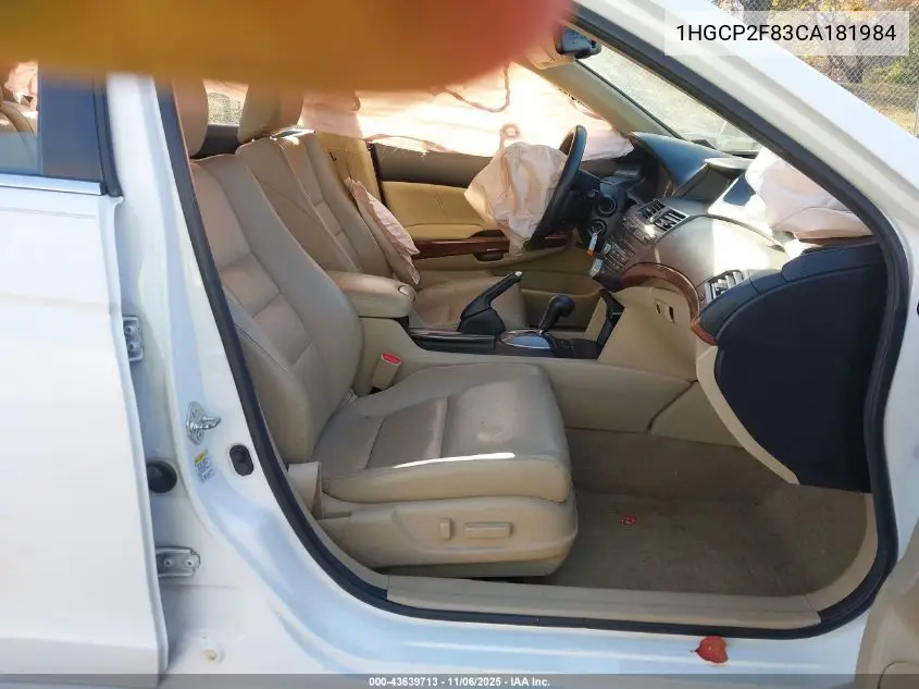1HGCP2F83CA181984 2012 Honda Accord 2.4 Ex-L