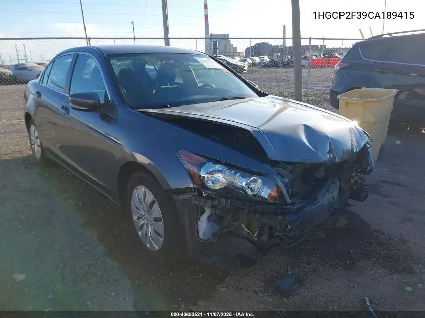 1HGCP2F39CA189415 2012 Honda Accord 2.4 Lx