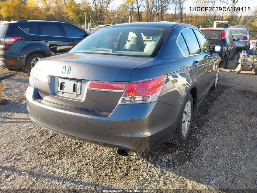 1HGCP2F39CA189415 2012 Honda Accord 2.4 Lx