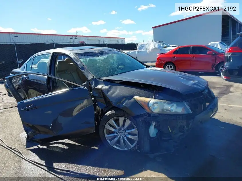 1HGCP2F8XCA112192 2012 Honda Accord 2.4 Ex-L