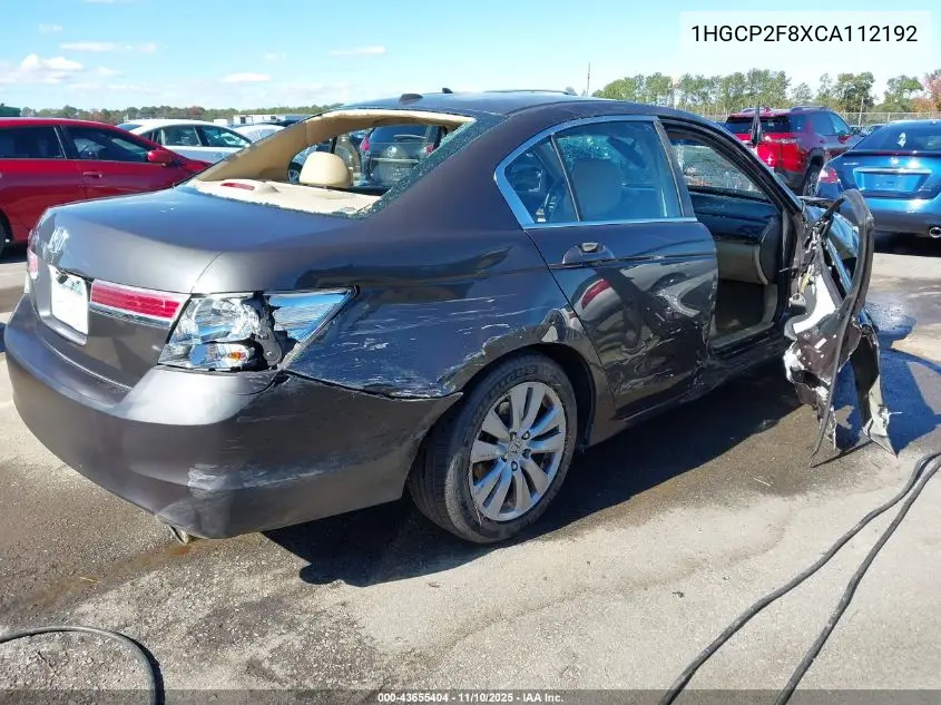 1HGCP2F8XCA112192 2012 Honda Accord 2.4 Ex-L