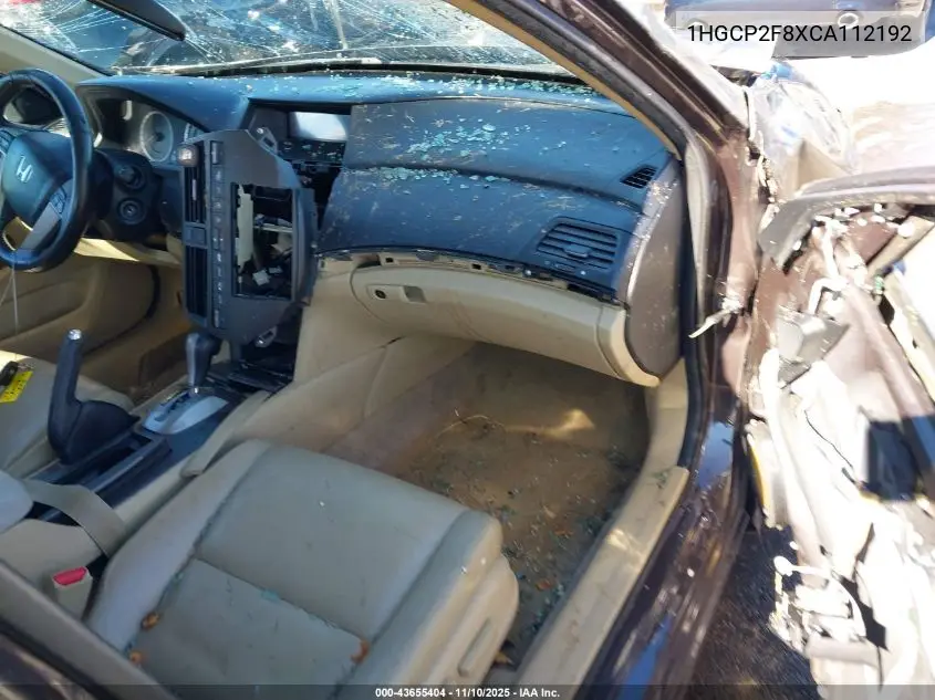 1HGCP2F8XCA112192 2012 Honda Accord 2.4 Ex-L