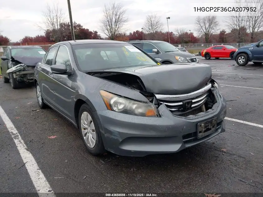 1HGCP2F36CA207952 2012 Honda Accord 2.4 Lx