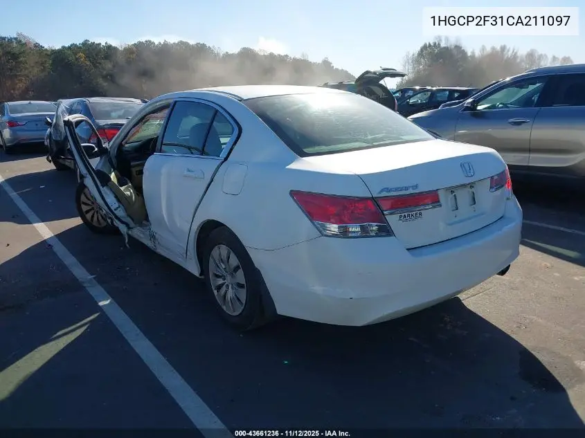 1HGCP2F31CA211097 2012 Honda Accord 2.4 Lx