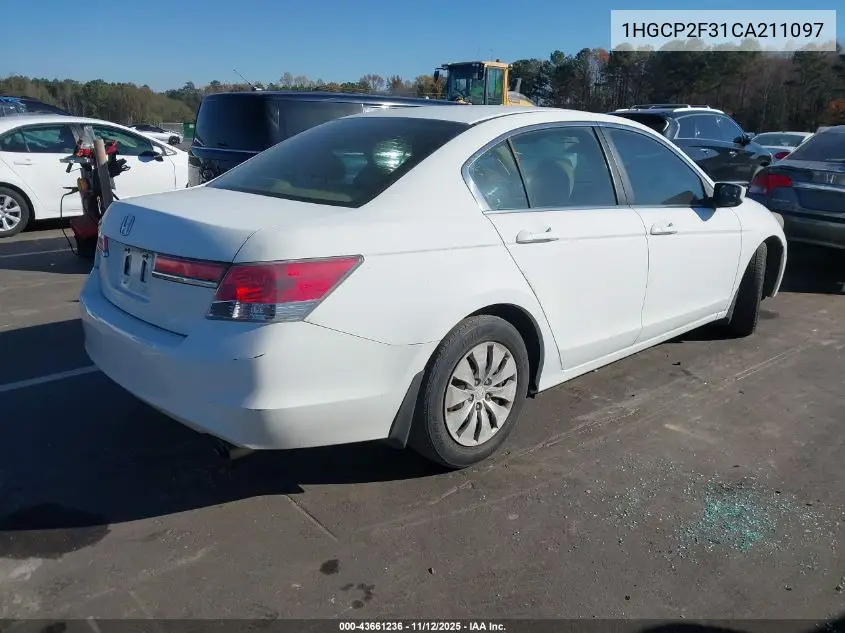 1HGCP2F31CA211097 2012 Honda Accord 2.4 Lx