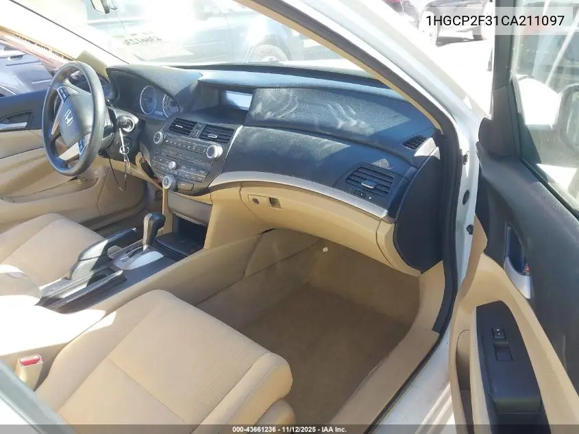 1HGCP2F31CA211097 2012 Honda Accord 2.4 Lx