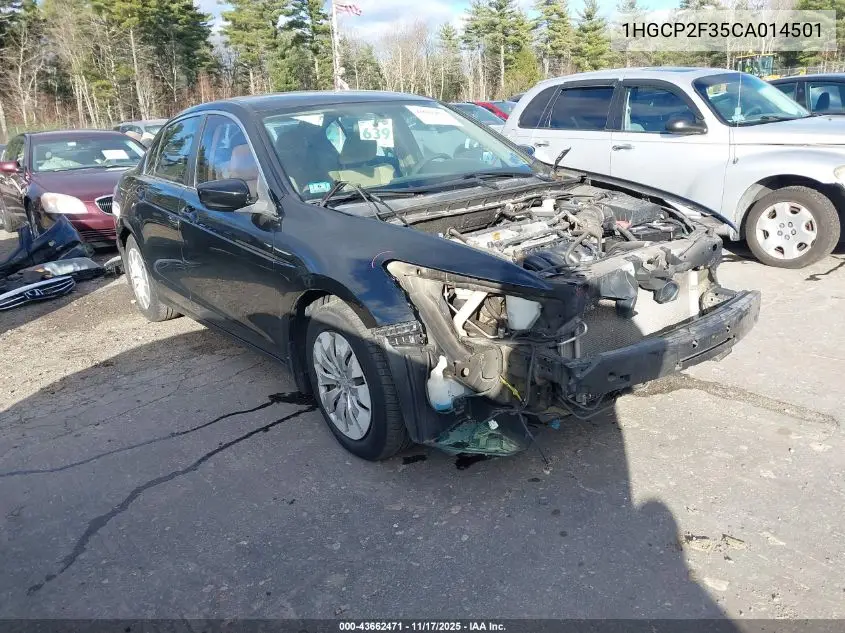 1HGCP2F35CA014501 2012 Honda Accord 2.4 Lx