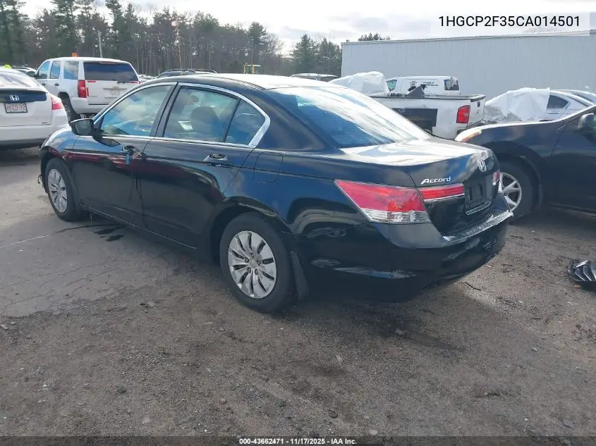 1HGCP2F35CA014501 2012 Honda Accord 2.4 Lx