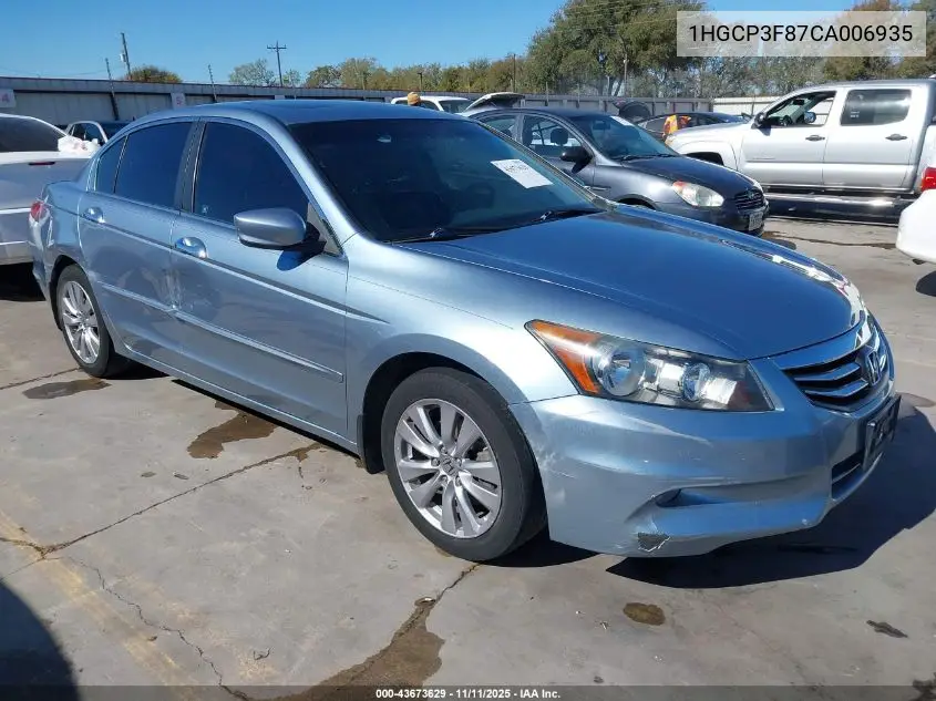 1HGCP3F87CA006935 2012 Honda Accord 3.5 Ex-L