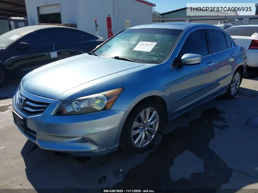 1HGCP3F87CA006935 2012 Honda Accord 3.5 Ex-L