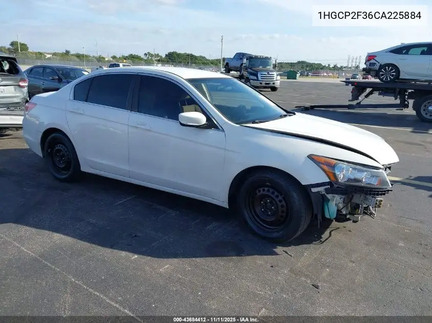 1HGCP2F36CA225884 2012 Honda Accord 2.4 Lx