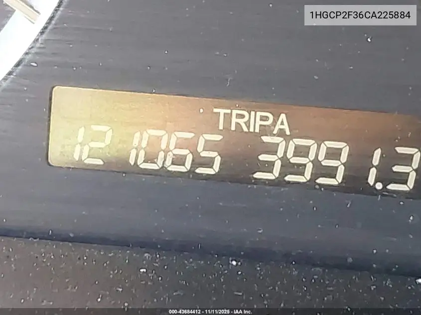 1HGCP2F36CA225884 2012 Honda Accord 2.4 Lx