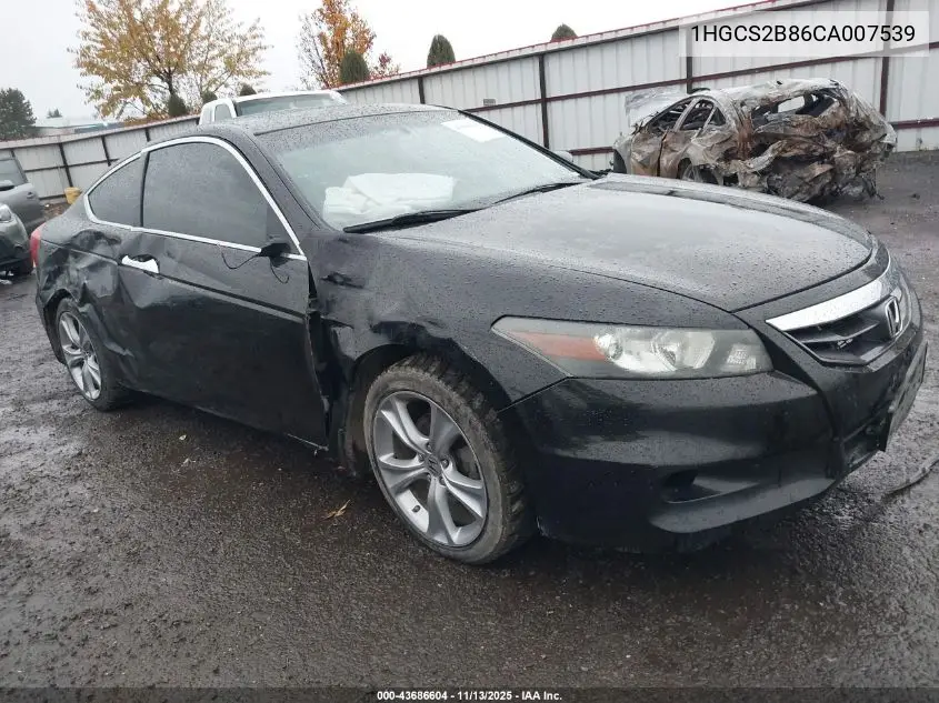 1HGCS2B86CA007539 2012 Honda Accord 3.5 Ex-L