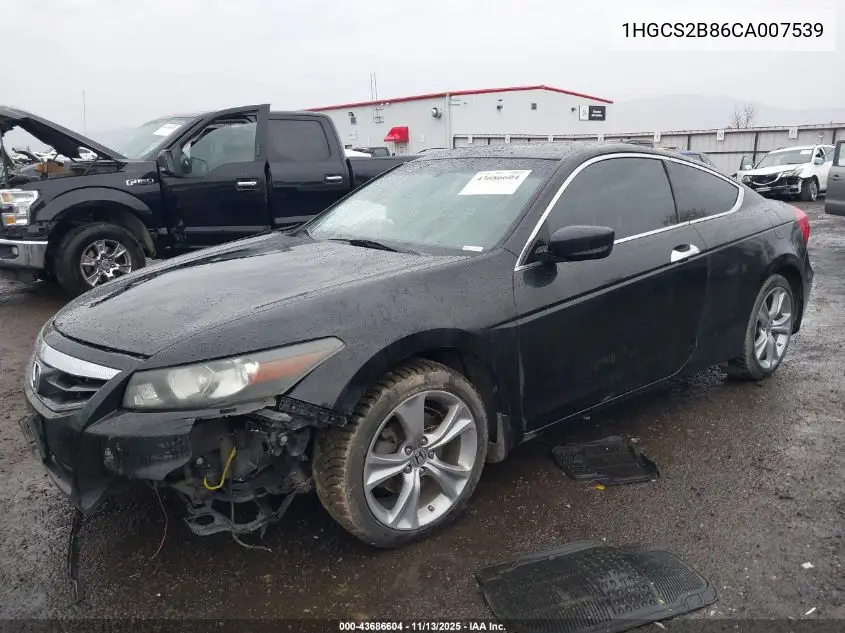 1HGCS2B86CA007539 2012 Honda Accord 3.5 Ex-L