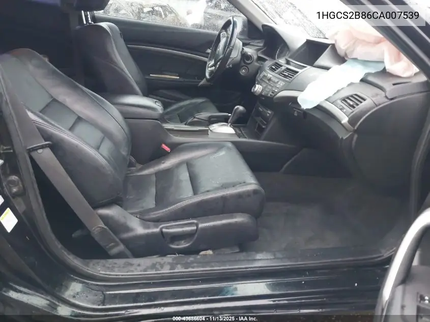1HGCS2B86CA007539 2012 Honda Accord 3.5 Ex-L