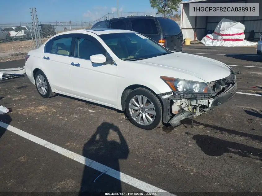 1HGCP3F82CA038918 2012 Honda Accord 3.5 Ex-L