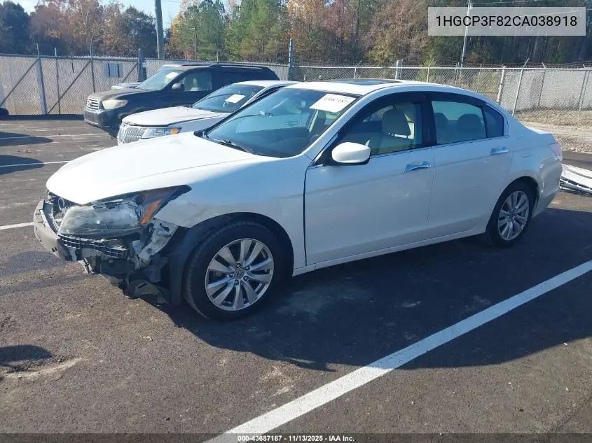 1HGCP3F82CA038918 2012 Honda Accord 3.5 Ex-L