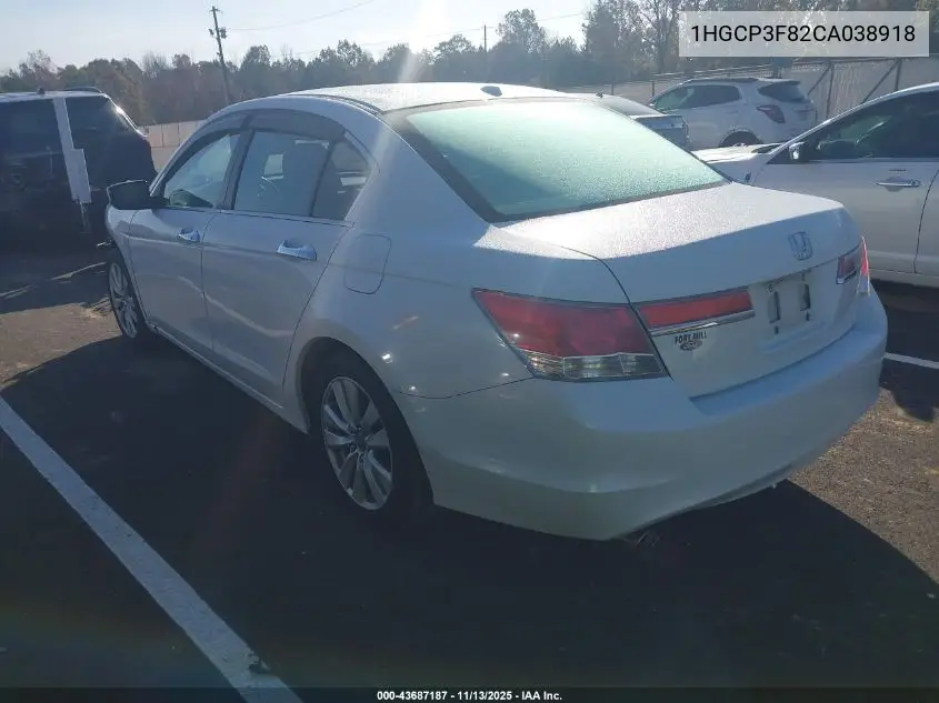 1HGCP3F82CA038918 2012 Honda Accord 3.5 Ex-L