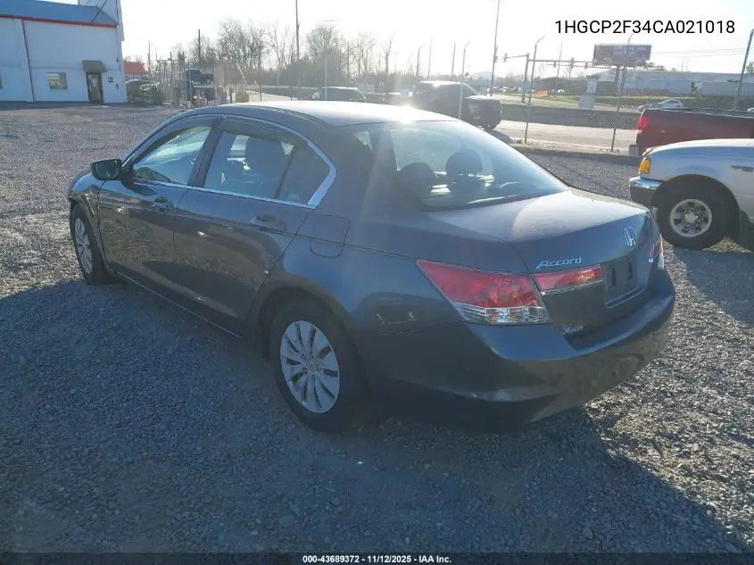 1HGCP2F34CA021018 2012 Honda Accord 2.4 Lx