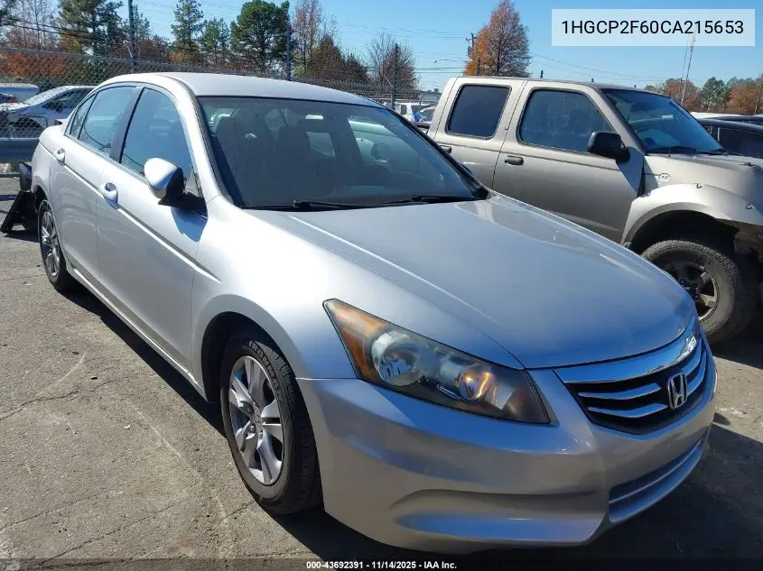 1HGCP2F60CA215653 2012 Honda Accord 2.4 Se